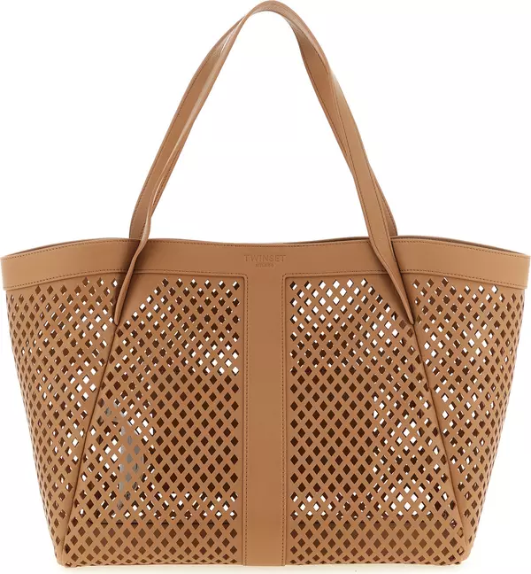 Brown Polyethylene Tote Bag