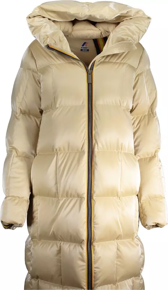 Beige Polyester Women's Quilted Jacket