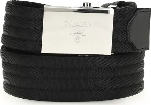 Black Polyester Thin Belt