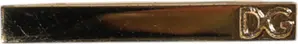 Gold Tone Brass Crystal Branded Accessory Tie Clip Bar
