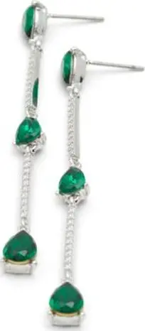 Green Elastane Earrings