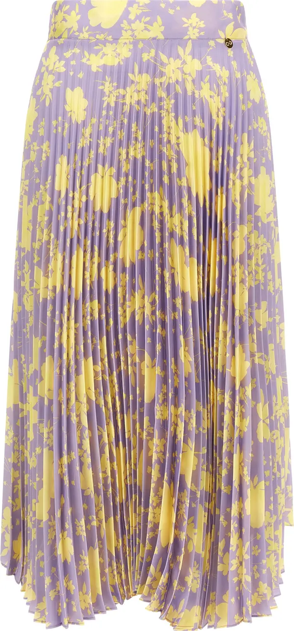 Purple Recycled Polyester Midi Skirt