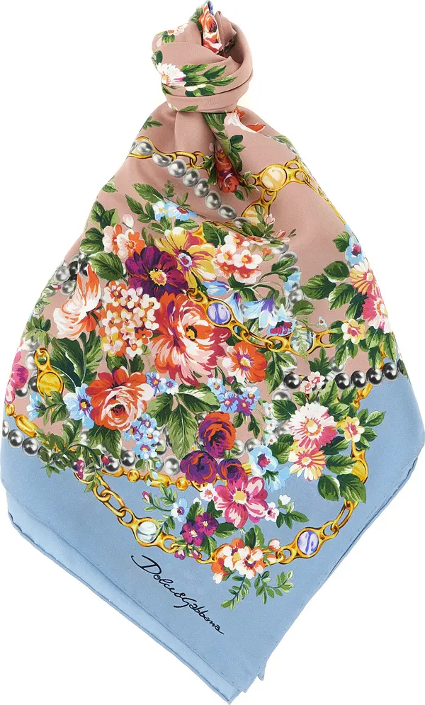 Blue Silk Scarf
