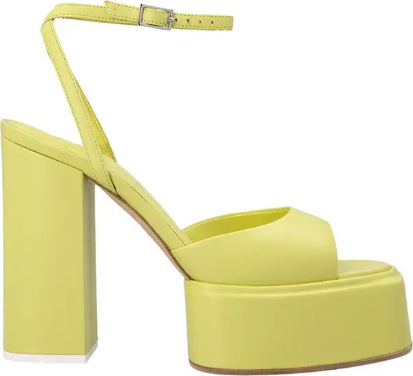 Bicolor Leather Stiletto Heel Sandals