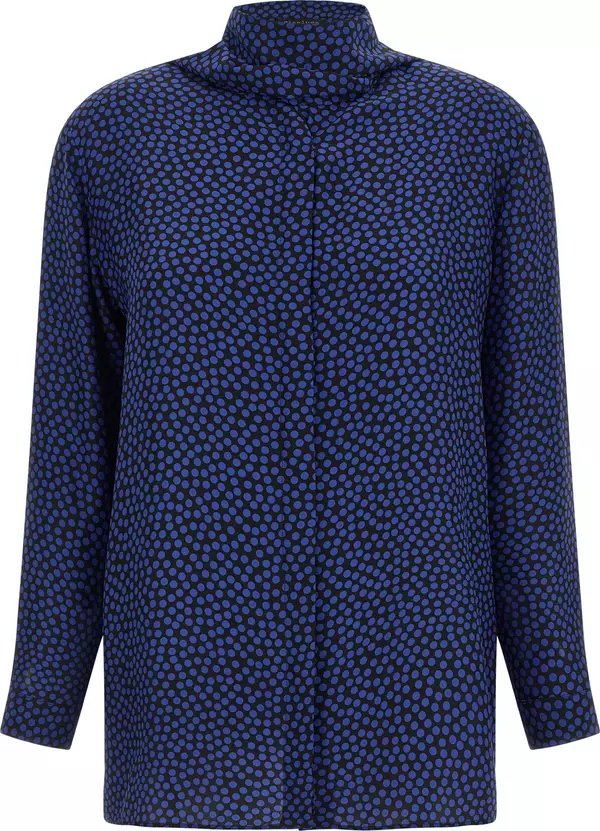 Blue Silk Blouse