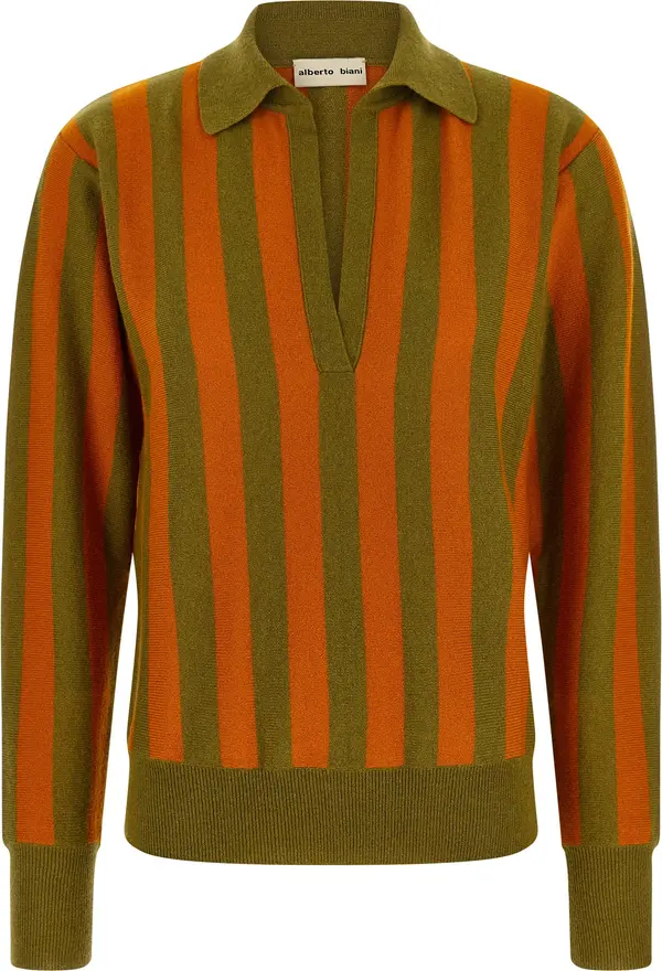 Multicolor Cashmere Polo Shirt