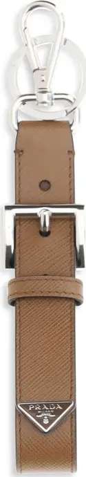 Brown Calf Leather Bos Taurus Keychain