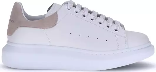 White Calf Leather Bos Taurus Platform Sneakers