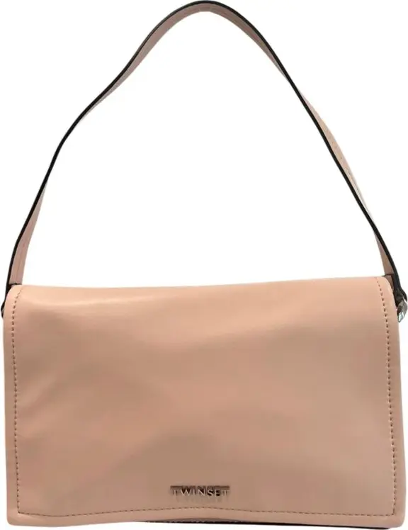 Pink Polyurethane Women Shoulder Bag