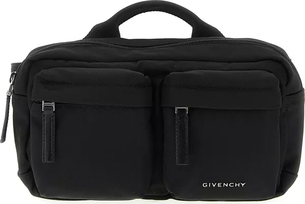 Black Polyamide Crossbody Bag