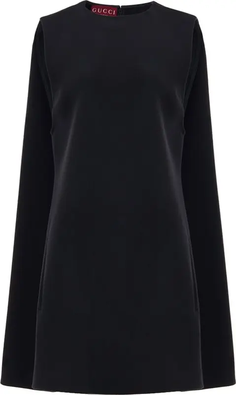 Black Wool Casual Dress