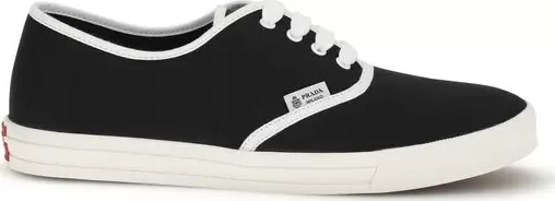 Black Cotton Athletic Sneakers