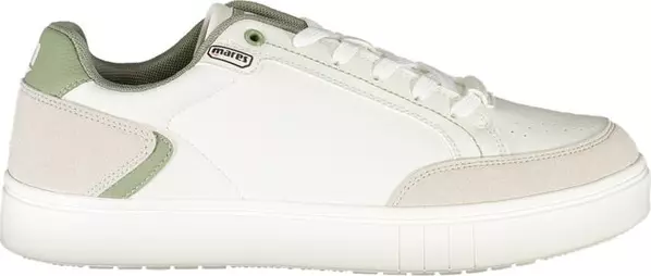 White Polyurethane Men Sneaker