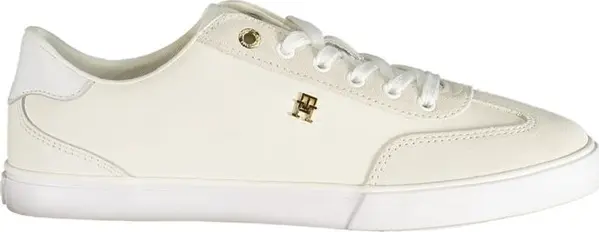 White Polyurethane Women's Sneaker