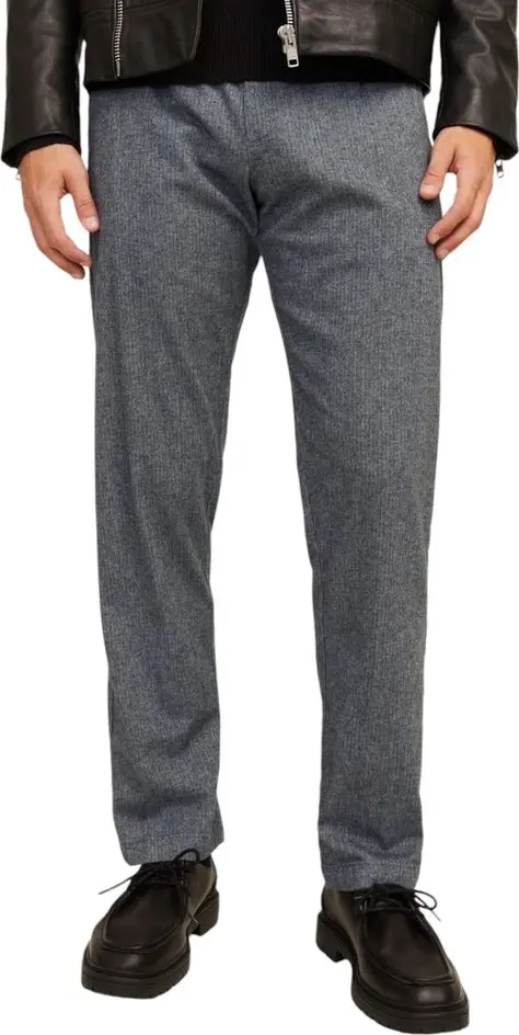 Gray Cotton Casual Pants