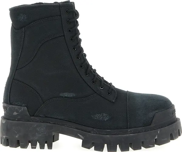 Black Cotton Chelsea Boots