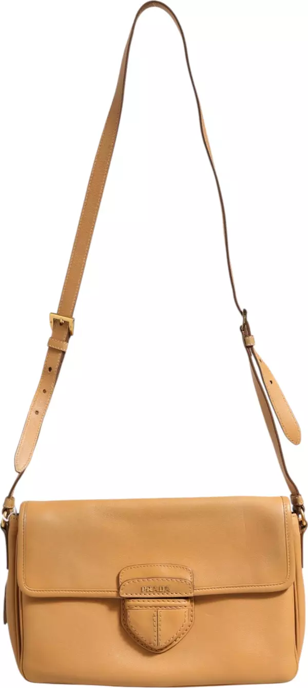 Sidonie Beige Pebble Leather shoulder bag
