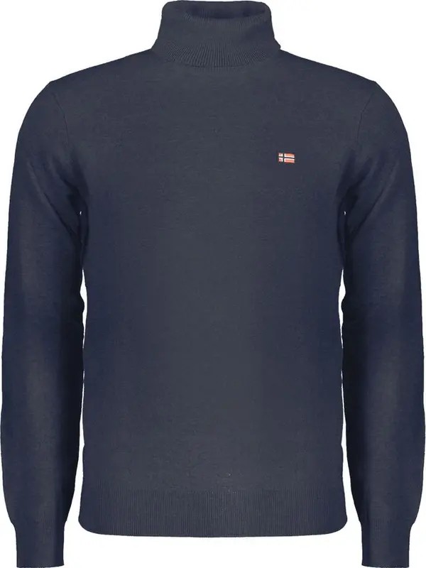 Blue Wool Men Sweater