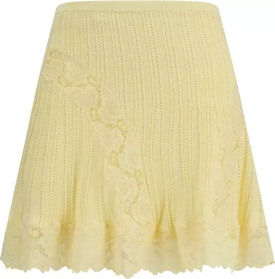 Bicolor Viscose Mini Skirt