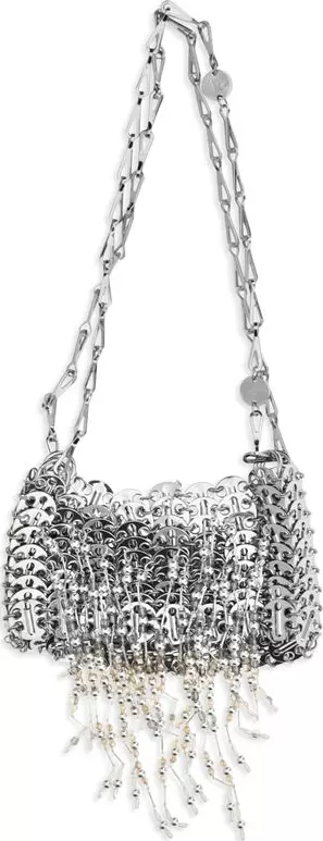 Silver Stainless Steel Shoulder Bag