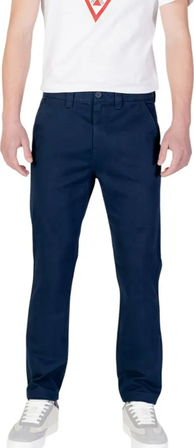 Blue Cotton Skinny Pants
