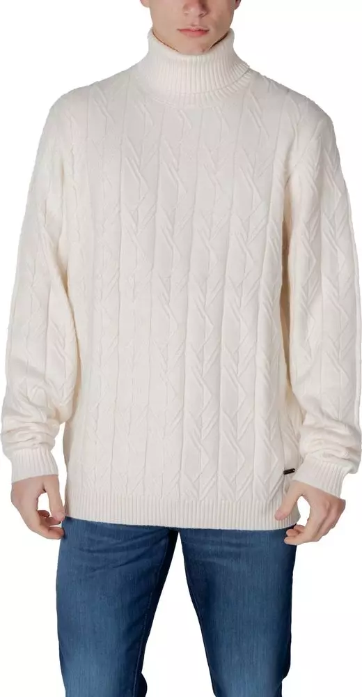 Cream Polyester Turtleneck