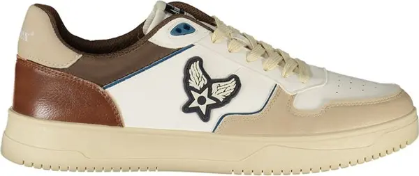 White Polyurethane Men's Sneaker