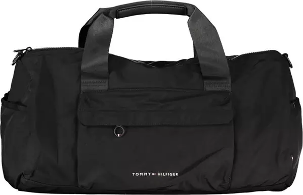 Black Polyester Men's Shoulder Bag