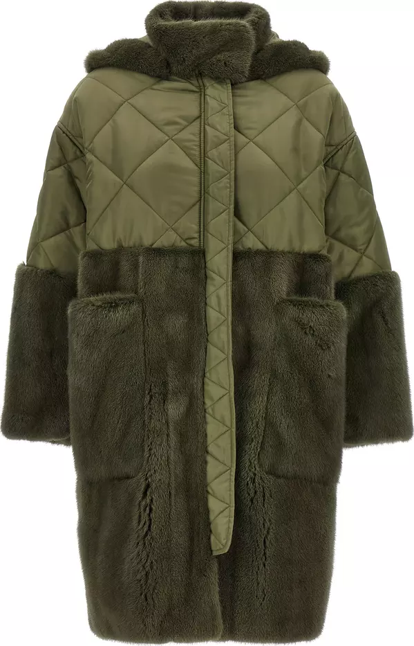 Bicolor Polyester Coat