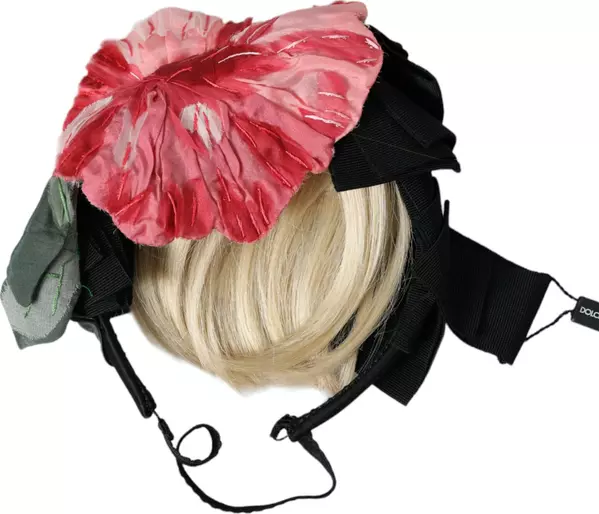 Black Viscose White Hair Parrucchiera Headband Diadem