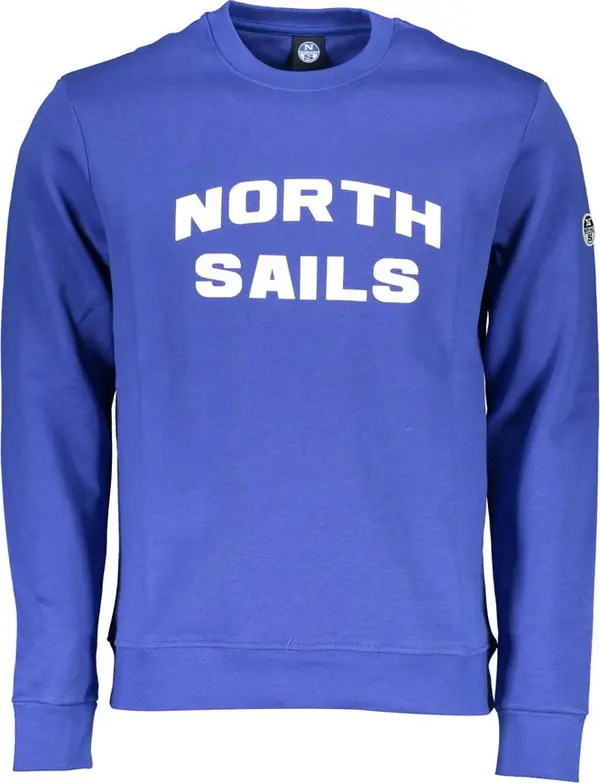 Blue Cotton Men Sweatshirt