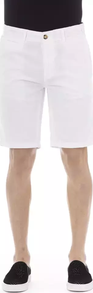 White Cotton Men Bermuda Short