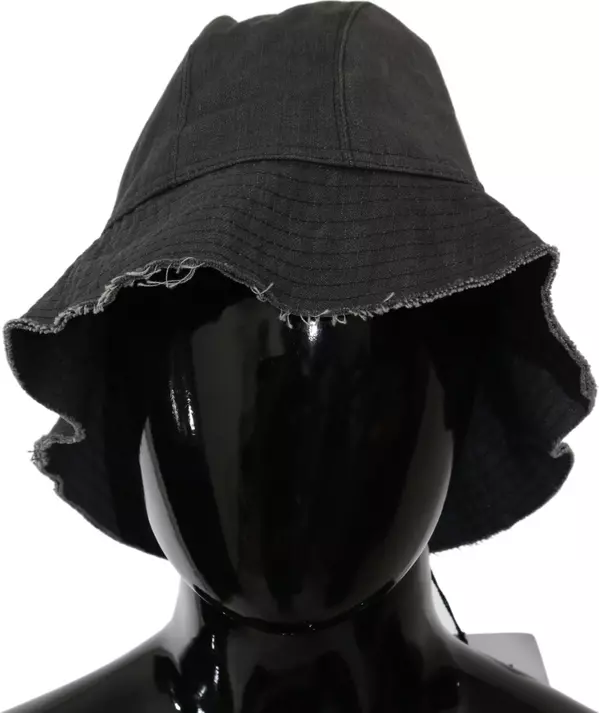 Black Washed Wide Brim Outdoor Bucket Hat