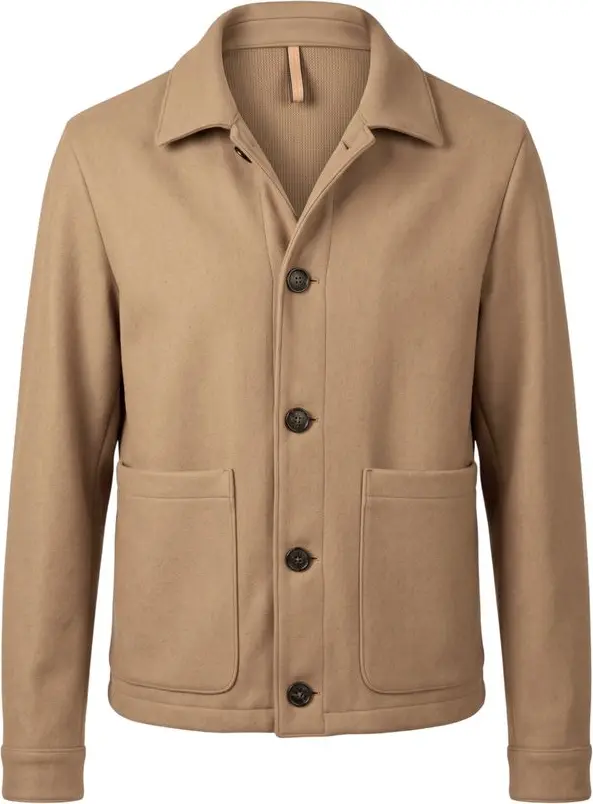 Beige Wool Men's Jacket