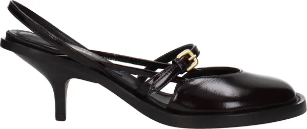 Brown Leather Platform Sandals
