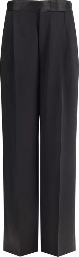 Black Silk Casual Pants