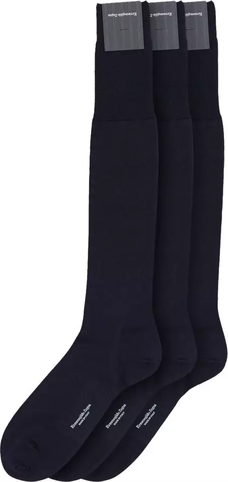 Navy Blue Wool Socks