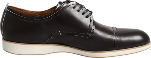 Dark Brown Leather Derby Lace Up Dress Formal Shoes