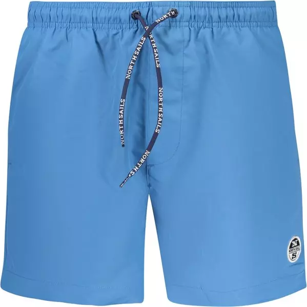 Blu Polyester Men's Swim Boxer