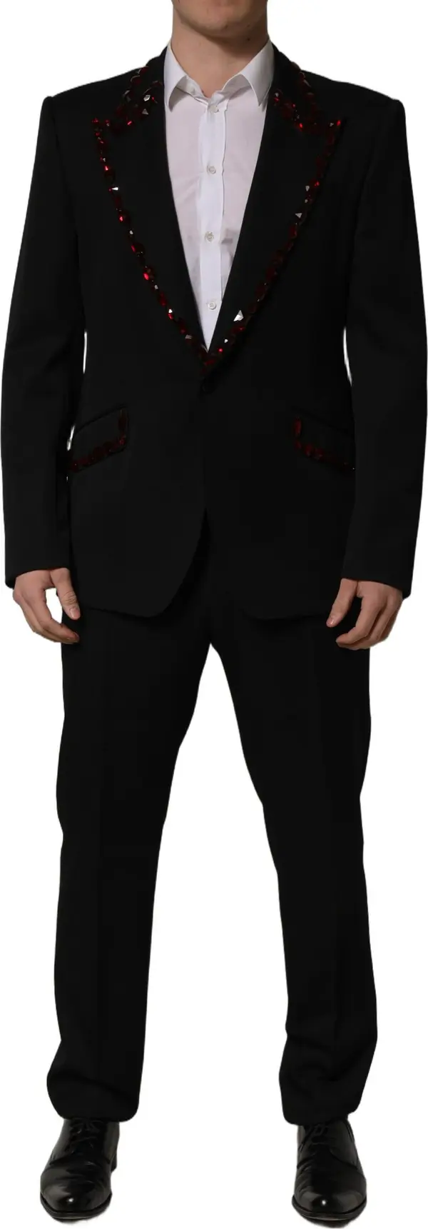 Black Crystal Embellished 2 Piece Suit