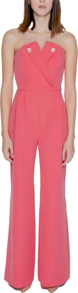 Orange Polyester Jumpsuit