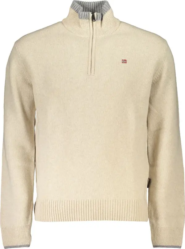 Beige Tessuto Men Sweater