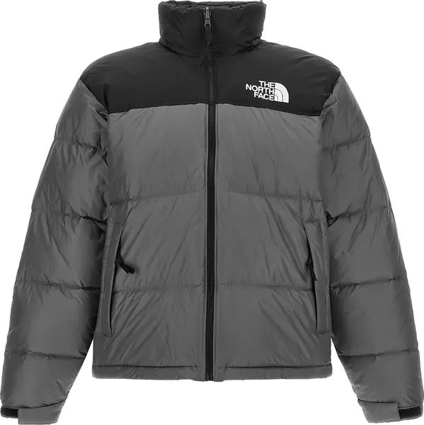 Gray Nylon Full-Length Jacket