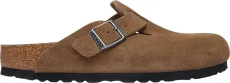 Brown Suede Leather Clogs