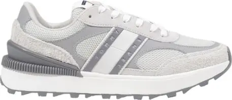 Gray Suede Leather Athletic Sneakers