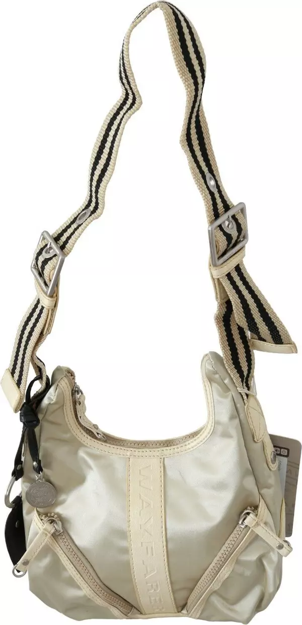 White Shoulder Crossbody Sling Fabric Purse