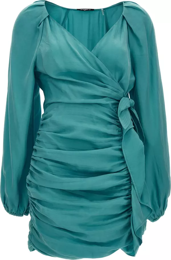 Blue Lyocell Mini Skirt