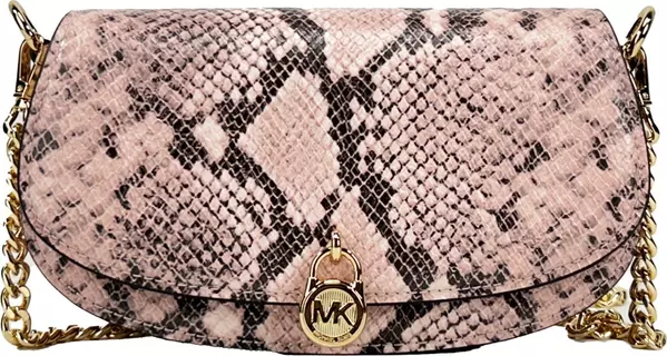 Michael Kors Mila Small Snakeskin Messenger Crossbody Bag