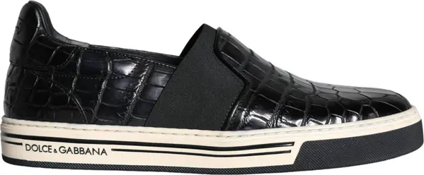 Black Leather Loafers Slippers Casual Shoes