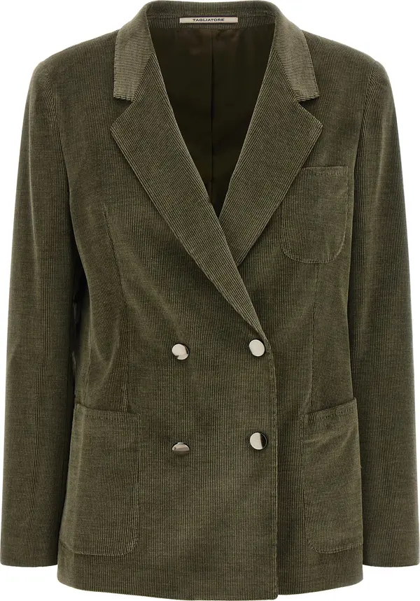 Bicolor Cotton Blazer